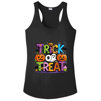 Trick Or Treat Halloween Cool Logo Ladies PosiCharge Competitor Racerback Tank