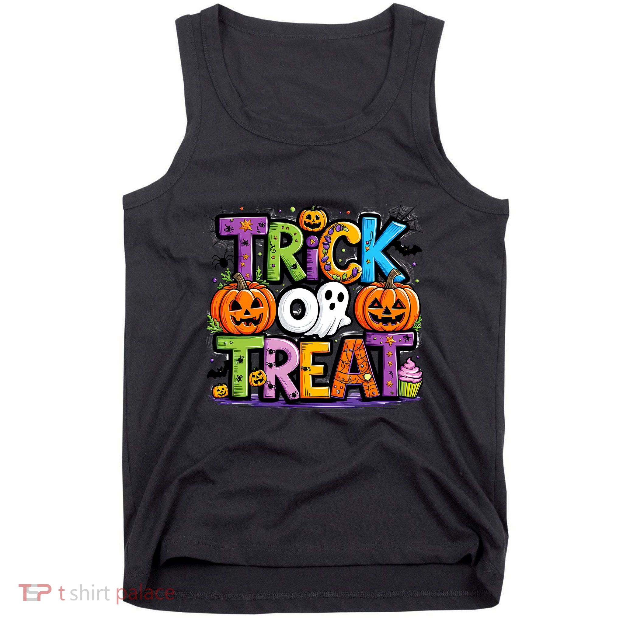 Trick Or Treat Halloween Cool Logo Tank Top