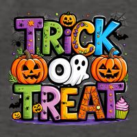 Trick Or Treat Halloween Cool Logo Vector Backpack