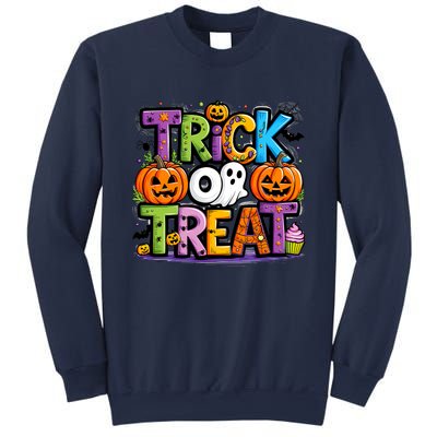 Trick Or Treat Halloween Cool Logo Sweatshirt