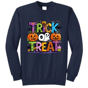 Trick Or Treat Halloween Cool Logo Tall Sweatshirt