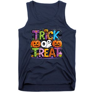 Trick Or Treat Halloween Cool Logo Tank Top