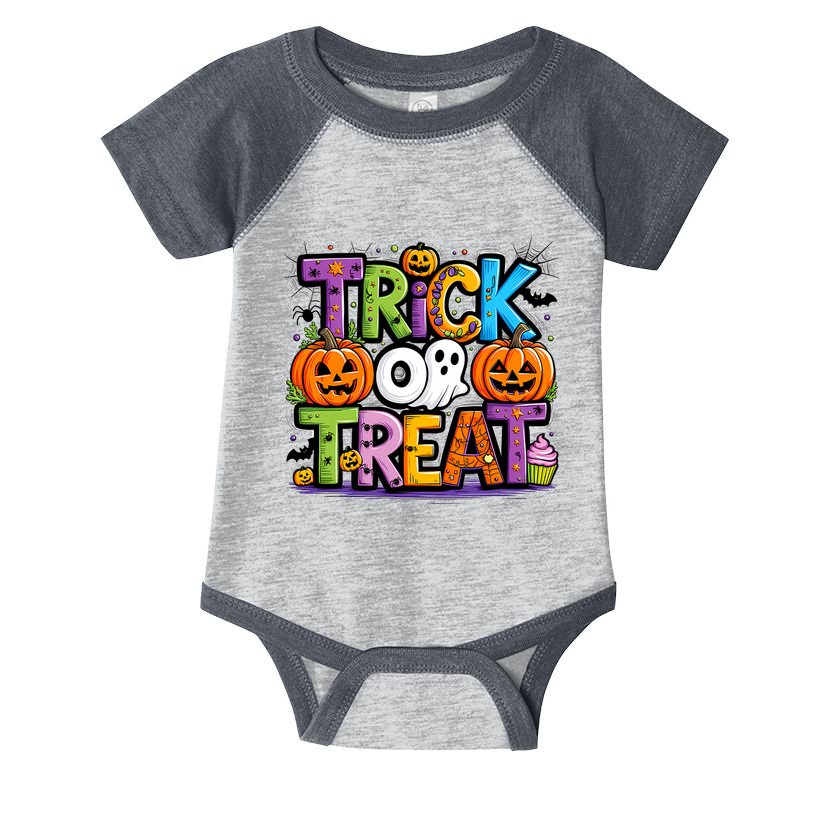 Trick Or Treat Halloween Cool Logo Infant Baby Jersey Bodysuit
