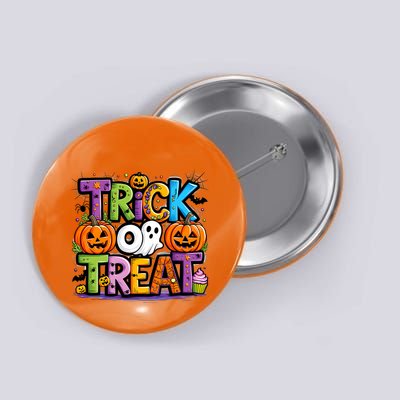 Trick Or Treat Halloween Cool Logo Button