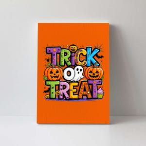 Trick Or Treat Halloween Cool Logo Canvas