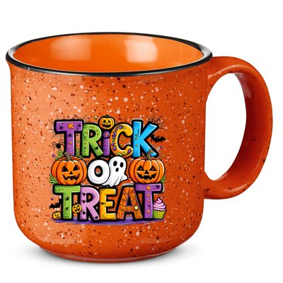 Trick Or Treat Halloween Cool Logo 15oz Campfire Ceramic Mug