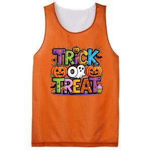 Trick Or Treat Halloween Cool Logo Mesh Reversible Basketball Jersey Tank