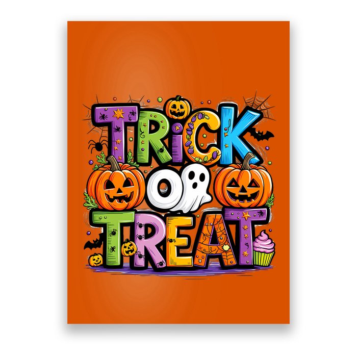 Trick Or Treat Halloween Cool Logo Poster