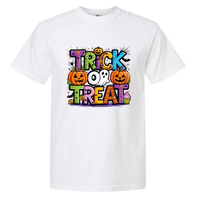 Trick Or Treat Halloween Cool Logo Garment-Dyed Heavyweight T-Shirt