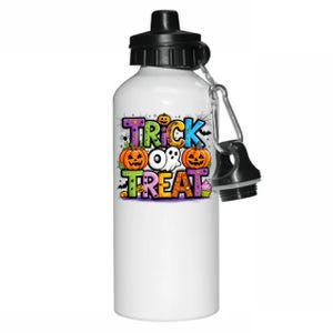 Trick Or Treat Halloween Cool Logo Aluminum Water Bottle