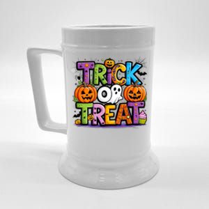 Trick Or Treat Halloween Cool Logo Beer Stein