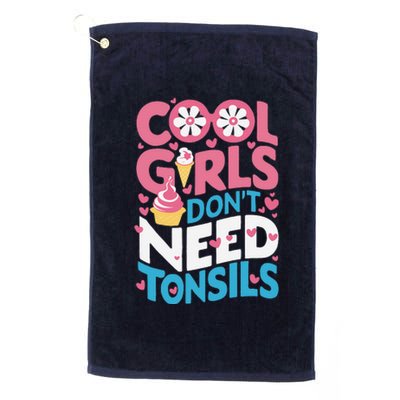 Tonsils Out Tonsillectomy Recovery Get Well Soon Platinum Collection Golf Towel