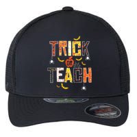 Trick Or Teach Retro Halloween Flexfit Unipanel Trucker Cap