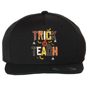 Trick Or Teach Retro Halloween Wool Snapback Cap