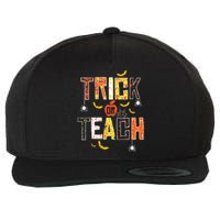 Trick Or Teach Retro Halloween Wool Snapback Cap