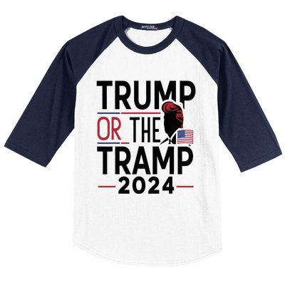 Trump Or The Tramp 2024 Baseball Sleeve Shirt