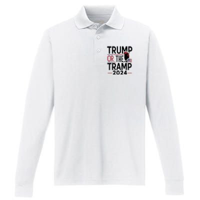 Trump Or The Tramp 2024 Performance Long Sleeve Polo