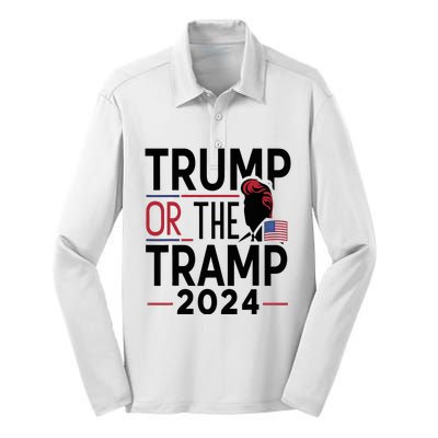 Trump Or The Tramp 2024 Silk Touch Performance Long Sleeve Polo