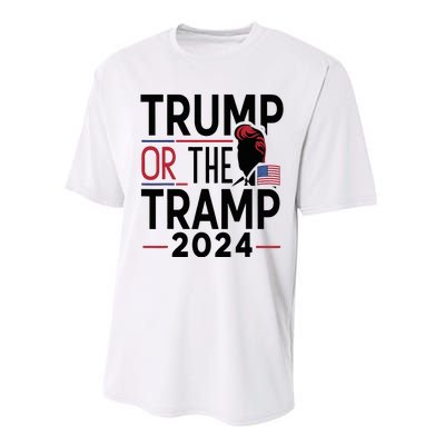 Trump Or The Tramp 2024 Performance Sprint T-Shirt