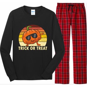 Trick Or Treat Dabbing Pumpkin Halloween Cute Gift Long Sleeve Pajama Set