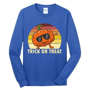 Trick Or Treat Dabbing Pumpkin Halloween Cute Gift Tall Long Sleeve T-Shirt