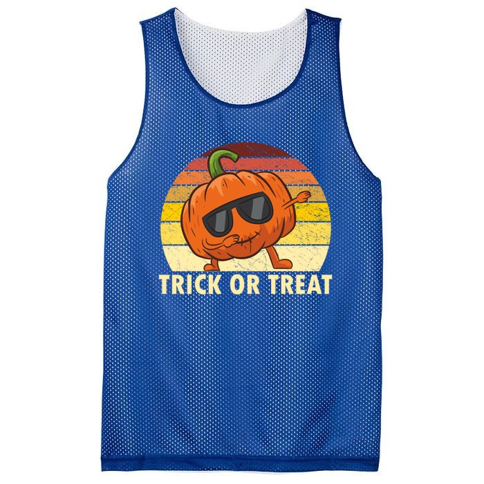 Trick Or Treat Dabbing Pumpkin Halloween Cute Gift Mesh Reversible Basketball Jersey Tank