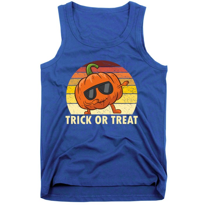 Trick Or Treat Dabbing Pumpkin Halloween Cute Gift Tank Top