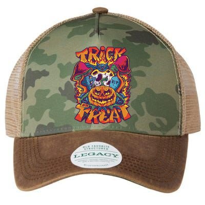 Trick Or Treat Unique Legacy Tie Dye Trucker Hat