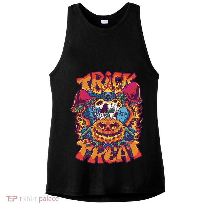 Trick Or Treat Unique Ladies PosiCharge Tri-Blend Wicking Tank