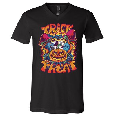 Trick Or Treat Unique V-Neck T-Shirt