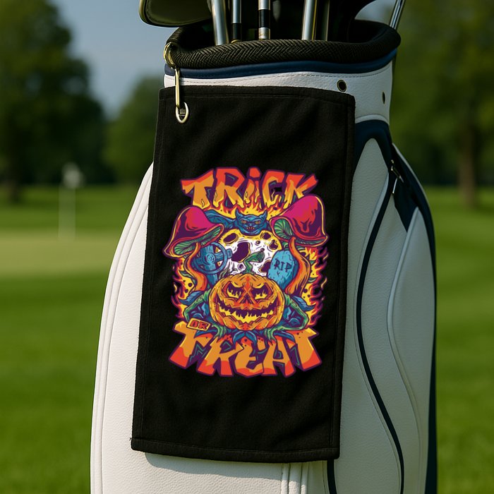 Trick Or Treat Unique Golf Towel