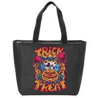 Trick Or Treat Unique Zip Tote Bag