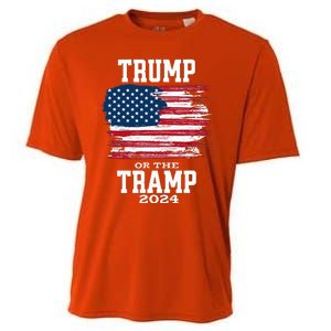 Trump Or The Tramp 2024 American Flag Cooling Performance Crew T-Shirt