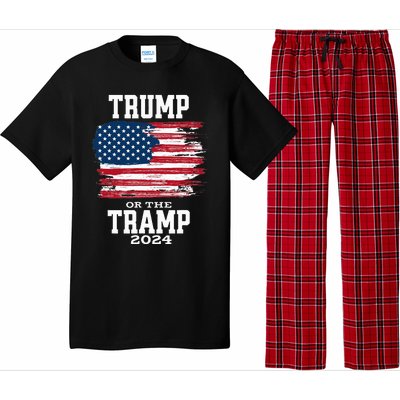 Trump Or The Tramp 2024 American Flag Pajama Set