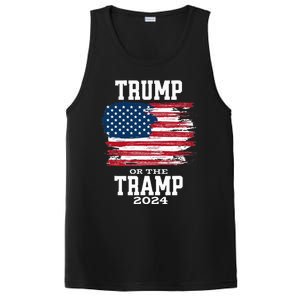 Trump Or The Tramp 2024 American Flag PosiCharge Competitor Tank