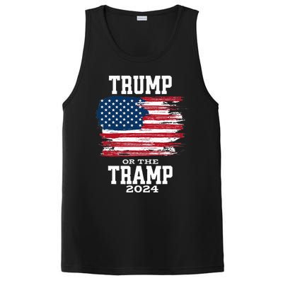 Trump Or The Tramp 2024 American Flag PosiCharge Competitor Tank