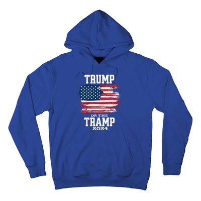 Trump Or The Tramp 2024 American Flag Hoodie