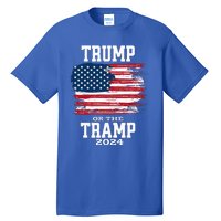 Trump Or The Tramp 2024 American Flag Tall T-Shirt