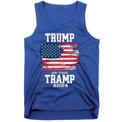 Trump Or The Tramp 2024 American Flag Tank Top