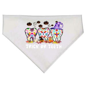 Trick Or Teeth Halloween Costume Dentist Dental Halloween Meaningful Gift USA-Made Doggie Bandana