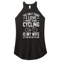 The Only Thing I Love More Than Cycling Vintage Retro Bike Women's Perfect Tri Rocker Tank