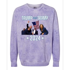 Trump Or The Tramp 2024 Vote For Trump Trump Vance 2024 Colorblast Crewneck Sweatshirt