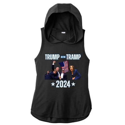 Trump Or The Tramp 2024 Vote For Trump Trump Vance 2024 Ladies PosiCharge Tri-Blend Wicking Draft Hoodie Tank