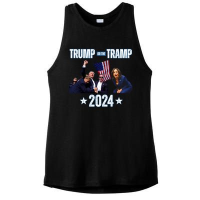 Trump Or The Tramp 2024 Vote For Trump Trump Vance 2024 Ladies PosiCharge Tri-Blend Wicking Tank