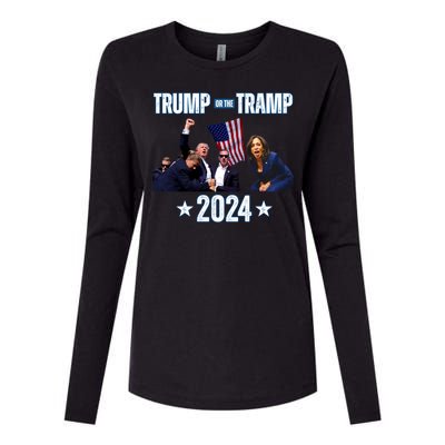 Trump Or The Tramp 2024 Vote For Trump Trump Vance 2024 Womens Cotton Relaxed Long Sleeve T-Shirt