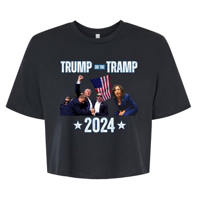 Trump Or The Tramp 2024 Vote For Trump Trump Vance 2024 Bella+Canvas Jersey Crop Tee