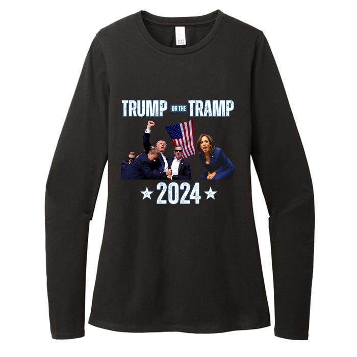 Trump Or The Tramp 2024 Vote For Trump Trump Vance 2024 Womens CVC Long Sleeve Shirt