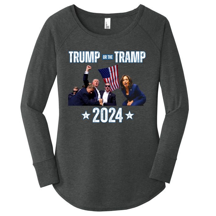 Trump Or The Tramp 2024 Vote For Trump Trump Vance 2024 Women's Perfect Tri Tunic Long Sleeve Shirt