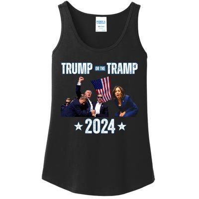 Trump Or The Tramp 2024 Vote For Trump Trump Vance 2024 Ladies Essential Tank