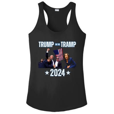 Trump Or The Tramp 2024 Vote For Trump Trump Vance 2024 Ladies PosiCharge Competitor Racerback Tank